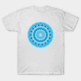 Sky Blue Lily Mandala T-Shirt